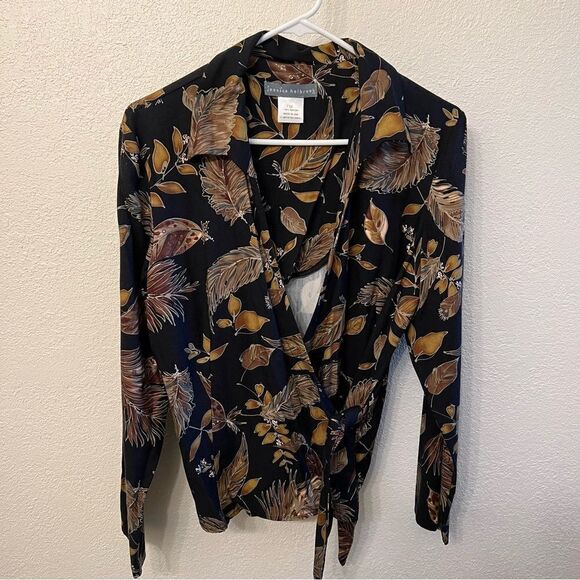 Jessica Holbrook Elegant Long Sleeve Wrap Size Medium - Picture 1 of 6